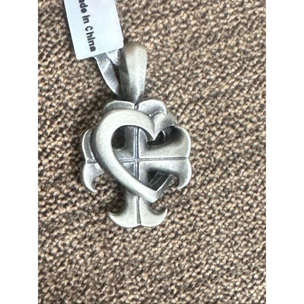 BICO Australia NWT "Croix De Coeur" Pendant with Satin Finish